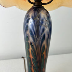 Art Glass Mini Lamp, Glass Bass, Glass Tulip Shade, Sku: 032966