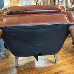 Leather Club Chair, Rolled Arms and Back, sku: 032955