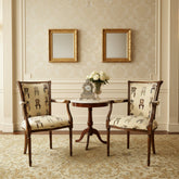 Pair of Accent Chairs, Louis XVI, "Chair" Motif on Upholstery, Sku: 032961
