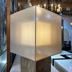 Pair of Fine Art Table Lamps, Gold Leaf Base Gossamer Shades, Sku: 032965