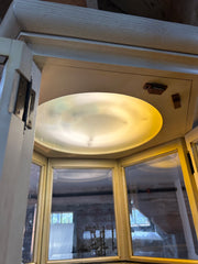 Curio Cabinet, Hexagon, Three Shelves, Beveled Glass with Lighting, Sku: 032967