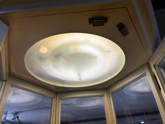 Curio Cabinet, Hexagon, Three Shelves, Beveled Glass with Lighting, Sku: 032967