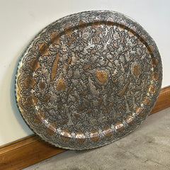 Tray, Oval Copper Base Wall Decor with Hammered Detail, Sku: 032989