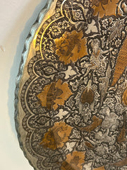 Tray, Oval Copper Base Wall Decor with Hammered Detail, Sku: 032989