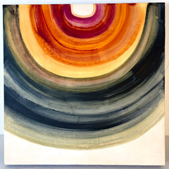 Original Painting "Rainbow" by Sunny Gibbons, Mixed Media on Wood Panel 2026, Signed, Sku 033808