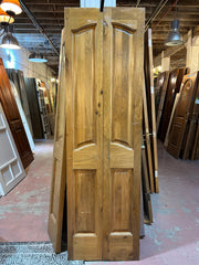 Pair of Narrow Solid Wood Doors, Four Panel, Sku: 033026