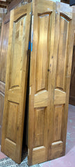 Pair of Narrow Solid Wood Doors, Four Panel, Sku: 033026