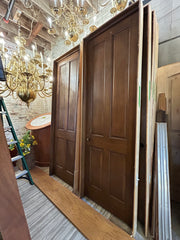 Four Panel Doors with Jams, Solid Wood, Dark Stained, Sku: 033027