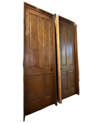 Four Panel Doors with Jams, Solid Wood, Dark Stained, Sku: 033027