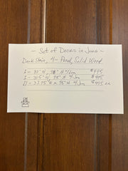 Four Panel Doors with Jams, Solid Wood, Dark Stained, Sku: 033027