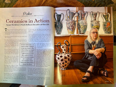 Susan McGilvery Ceramic Bowl, Large, Shallow, Signed, Abstract Design, Sku: 033156