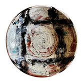 Susan McGilvery Ceramic Bowl, Large, Shallow, Signed, Abstract Design, Sku: 033156