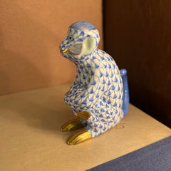 Herend Kneeling Monkey, Hard Paste Porcelain, Hand Painted, Hungarian, Sku: 033155