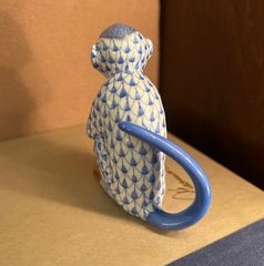 Herend Kneeling Monkey, Hard Paste Porcelain, Hand Painted, Hungarian, Sku: 033155