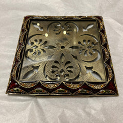 Jay Strongwater Frame, Petite, Enamel, Austrian Crystals, Metal, Brown, Moss, Amber, Sku: 033158