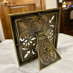 Jay Strongwater Frame, Petite, Enamel, Austrian Crystals, Metal, Brown, Moss, Amber, Sku: 033158