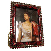 Jay Strongwater Custom Frame, Red Crystals, Dark Brass and Enamel Frame, Sku: 033159
