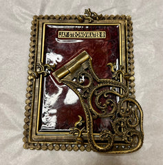 Jay Strongwater Custom Frame, Red Crystals, Dark Brass and Enamel Frame, Sku: 033159