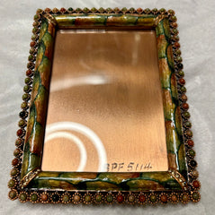 Jay Strongwater Picture Frame, Copper Frame, Stone, Crystal Elements, Sku: 033160