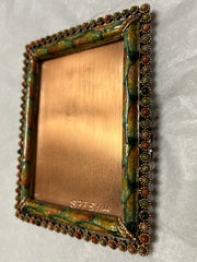 Jay Strongwater Picture Frame, Copper Frame, Stone, Crystal Elements, Sku: 033160