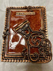 Jay Strongwater Picture Frame, Copper Frame, Stone, Crystal Elements, Sku: 033160