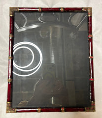 Jay Strongwater Petite Easel Picture Frame, Brass, Red Enamel, Crystals, Sku: 033163