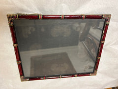 Jay Strongwater Petite Easel Picture Frame, Brass, Red Enamel, Crystals, Sku: 033163