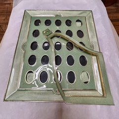 Jay Strongwater Picture Frame, Green Enamel, Brass, Sku: 033164