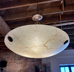 Hi-Lite Chandelier, Faux Alabaster, Round, Copper Metal Hardware, Sku: 033165