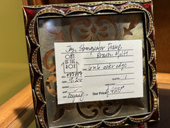 Jay Strongwater Frame, Petite, Enamel, Austrian Crystals, Metal, Brown, Moss, Amber, Sku: 033158