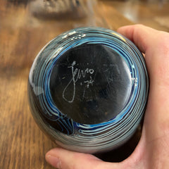 Art Glass Egg Incense Burner, Signed by Artist, Sku: 033174