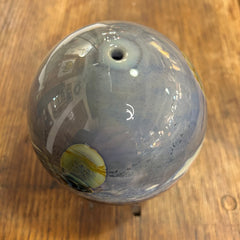 Art Glass Egg Incense Burner, Signed by Artist, Sku: 033174