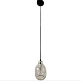Pendant Light, Clear Glass, Black Hardware, Sku: 033183