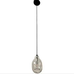 Pendant Light, Clear Glass, Black Hardware, Sku: 033183