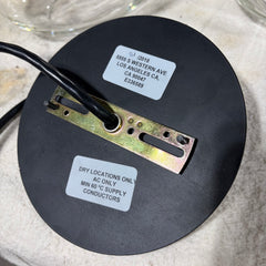 Pendant Light, Clear Glass, Black Hardware, Sku: 033183