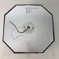 Visual Comfort, Morris 2 Light Flush Mount Fixture, Milk Galss and Antique Brass Finish, Sku: 032681