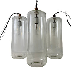 Pendant Lights, Long Clear Cylinders Set of Three, Sku: 033181