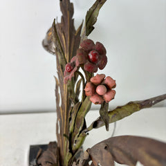 Vintage Table Lamp, Two Arm, Floral Accents, Sku: 033207