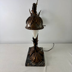 Vintage Table Lamp, Two Arm, Floral Accents, Sku: 033207