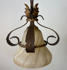 Fine Art Lamps Pendent Light, Ornate, Frosted Shade, Sku: 033292