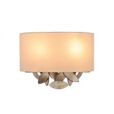 Kalco Lighting, "Eden," Wall Sconce in Moon Silver, Cream Shade, Sku: 032251