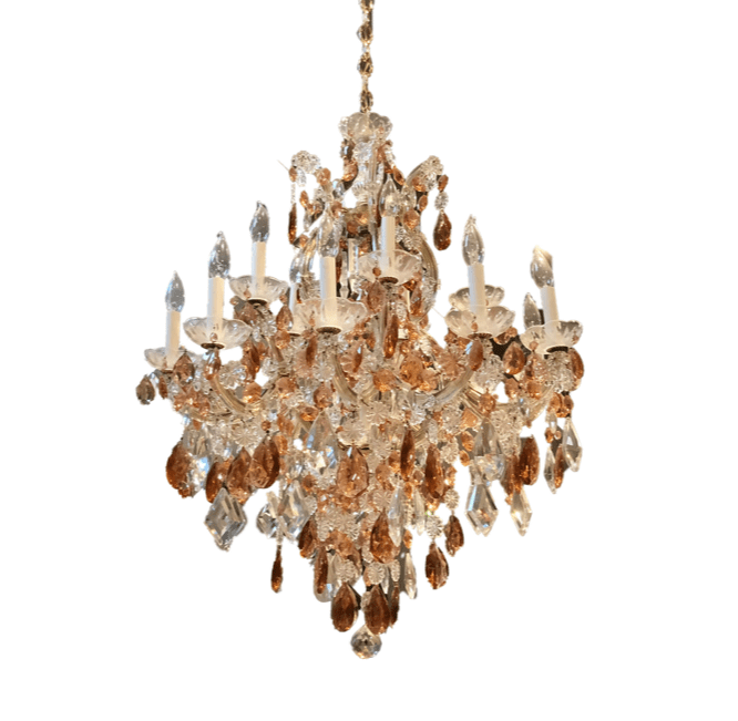 Light, chandelier, crystal, brown, clear,IMG_7238_inPixio