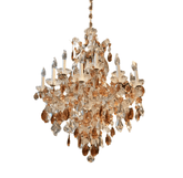 Light, chandelier, crystal, brown, clear,IMG_7238_inPixio