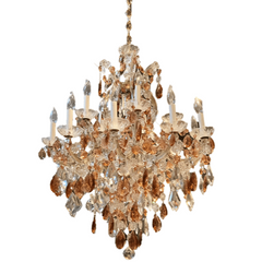 Light, chandelier, crystal, brown, clear,IMG_7238_inPixio