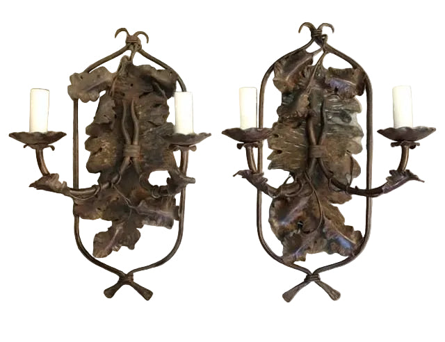 Rustic Oak Leaf 2 Candle sticks