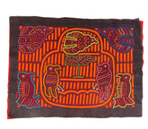 Textile Art, Various Birds Embroidery, Hand Crafted, Mola