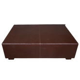 Brown Leather Bench/Ottoman, sku: 032752