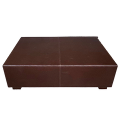 Brown Leather Bench/Ottoman, sku: 032752