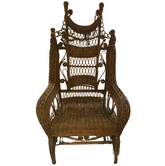 Antique Wicker Victorian Rocker, Sku 033016