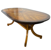 Oval Dining Table w/ Brass Inlay Star, Sku: 033092